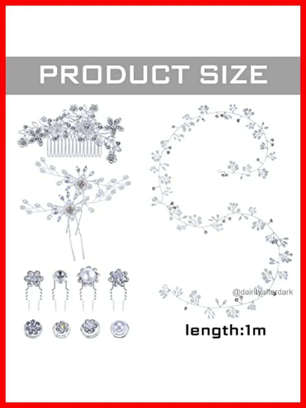48 Pack Pearl Rhinestone Hair Pins Bridal Wedding Hair Accessories U-Shape